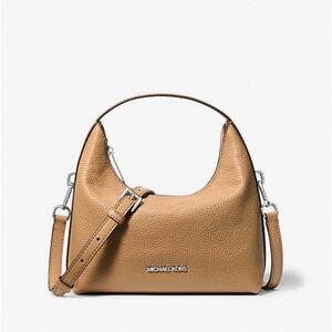 Michael Kors Tan Leather Ember Crossbody Hobo Bag 6x9
